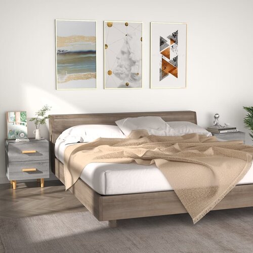 vidaXL Nočna omarica 2 kosa siva sonoma 40x35x47,5 cm Cene