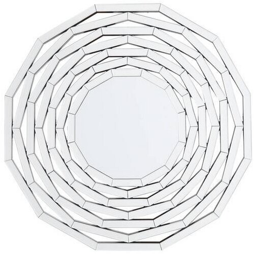 XORA STENSKO OGLEDALO, 100/100/1,9 cm steklo, leseni material Cene