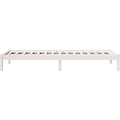 VidaXL Okvir kreveta bez madraca bijeli 90 x 220 cm masivna borovina Slike