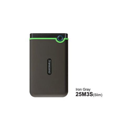 Transcend EXT.HDD 2TB 3.1 Gen 1 StoreJet 25M3G SJ25M3G Rugged External Hard Drive TS2TSJ25M3S Iron Gray Slike