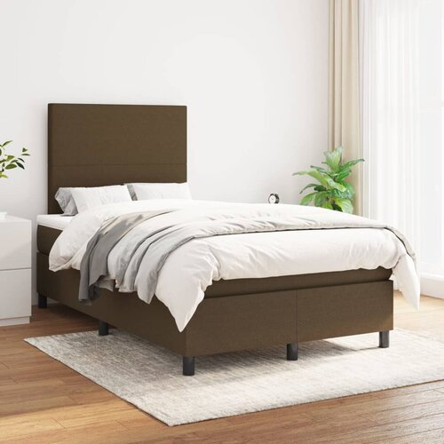 The Living Store Box spring postelja z vzmetnico temno rjav 120x200 cm blago - Box Spring Postelja, (21518615) Cene