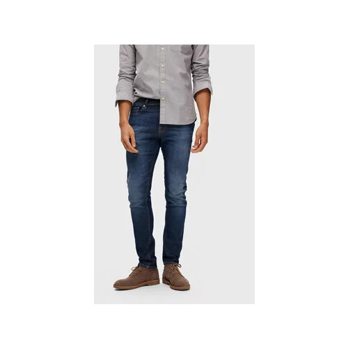 Selected Homme Jeans hlače Leon 16088264 Mornarsko modra Slim Fit