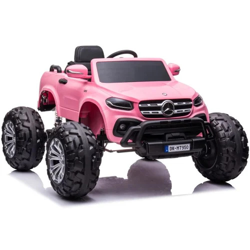  Licencirani auto na akumulator  Mercedes DK-MT950 4x4 - svijetlo rozi