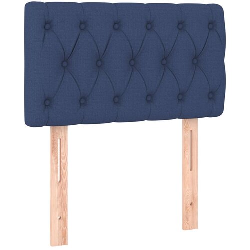 Maison Chic posteljno vzglavje - vzglavna omarica - nočna omarica modro 80x7x78/88 cm blago, (21705041) Slike