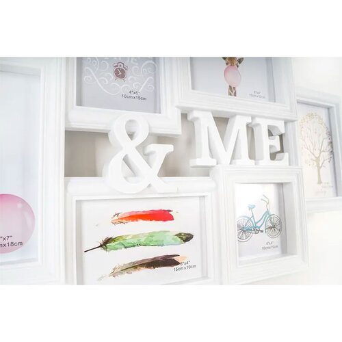  Okvir za slike Galerija 018, 6 slik, bel Slike