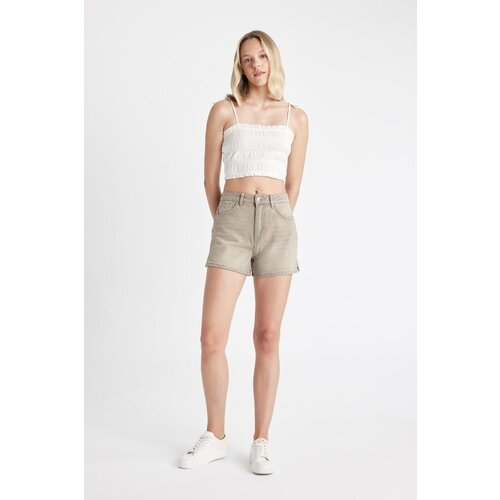 Defacto Mom Fit High Waist Jean Shorts Slike