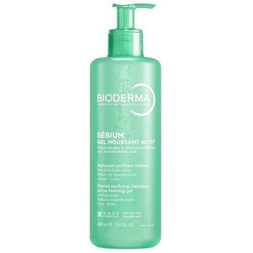Bioderma Aktivni gel za umivanje Sebium, 400 ml Slike