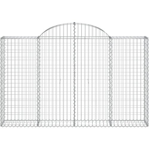  Lučne gabionske ko&amp;scaron;are 5 kom 200x30x120/140cm pocinčano željezo Slike