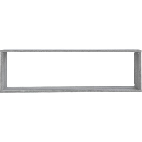  Kockaste zidne police 2 kom boja hrasta 100 x 15 x 30 cm drvene Slike