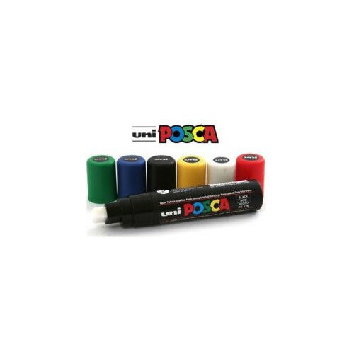 Marker Uni flomaster; konica 8 mm prirezana; zelen, (22005613) Cene