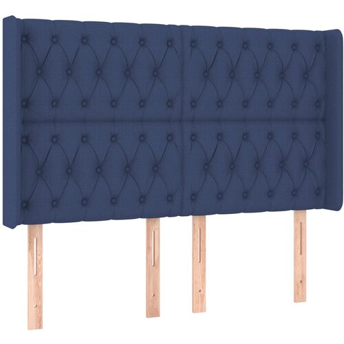 Maison Chic vzglavna omarica - nočna omarica - posteljna omarica z u&amp;scaron;esi modro 163x16x118/128 cm blago, (21708507) Slike