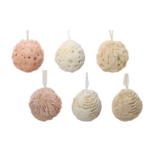 Dekordom novogodišnja dekoracija - hanging ball fur 8cm 614150 - kmg ( 041173 ) Cene