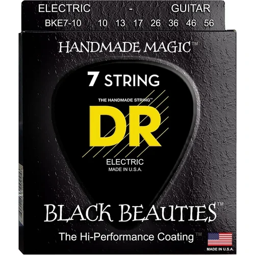 Dr Strings Black Beauties BKE7-10