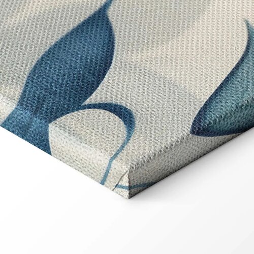  Slika - Leaves in Blue Color Delicate Botanical Motif 120x80 Standard Slike