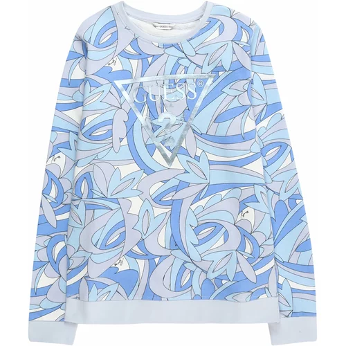 Guess Sweater majica 'ACTIVE' plava / golublje plava / srebro / bijela