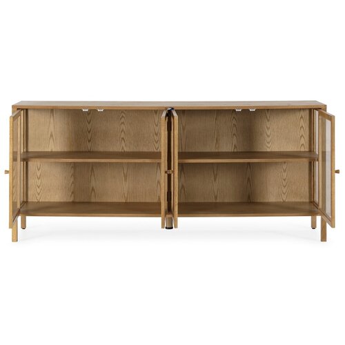 MOME Vitrina v hrastovem dekorju v naravni barvi 180x80x40 cm Ceci &amp;ndash; Slike