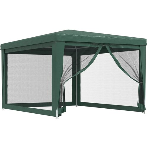  za zabave s 4 mrežasta bočna zida zeleni 3 x 4 m HDPE Slike