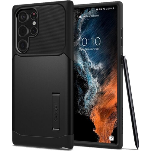 Spigen Slim Armor Samsung Galaxy S22 Ultra 5G Black Cene