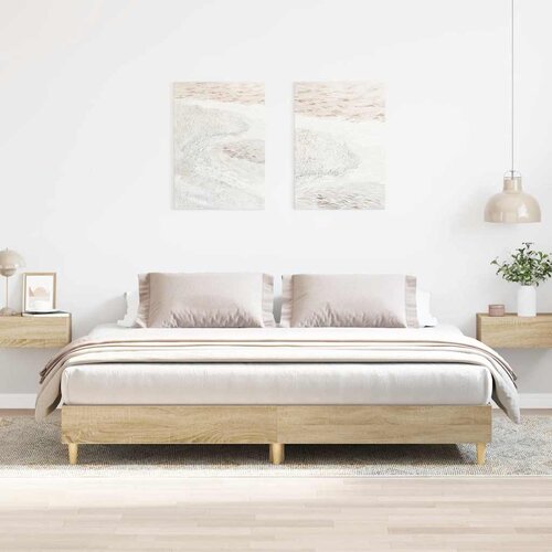 VidaXL Okvir kreveta bez madraca boja hrasta sonome 160x200 cm drveni Slike