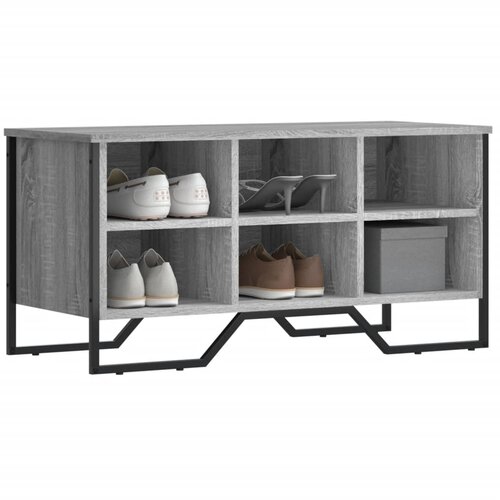 VidaXL Ormarić za cipele sivi hrast 90x38x45,5 cm konstruirano drvo Slike
