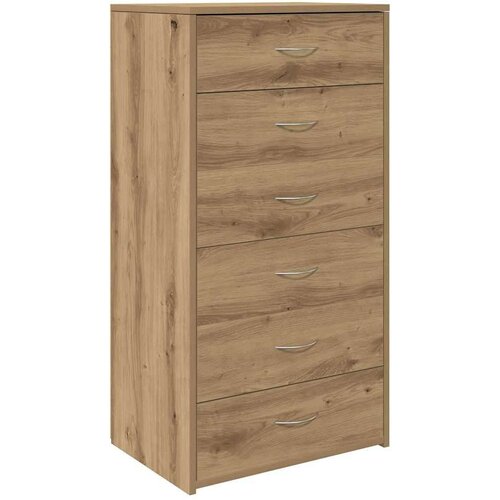 VidaXL Komoda s 6 predali artisan hrast 50x34x96 cm iverna plo&amp;scaron;ča Slike