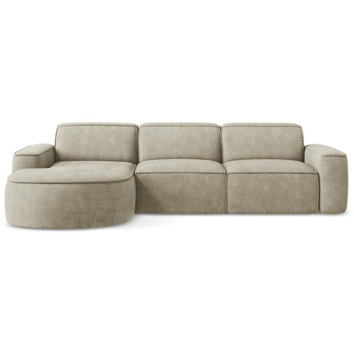 Makamii Bež kutna garnitura od šenila (s lijevim kutom/s ležaljkom) Omao – Cijene