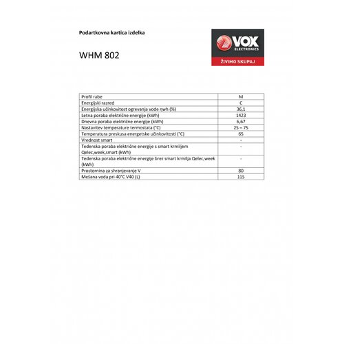 Vox Bojler WHM802 Slike