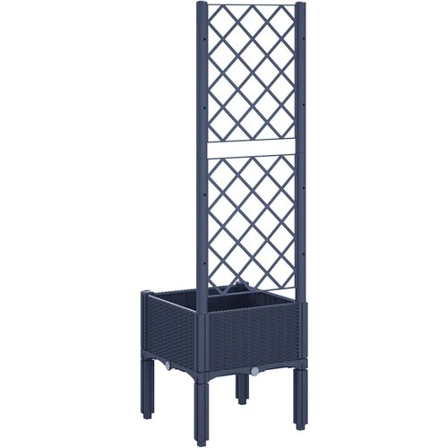  Vrtna sadilica s re&amp;scaron;etkom plava siva 40 x 40 x 142 cm PP Slike