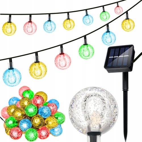  LED RGB 10 zunanja solarna dekorativna girlanda IP44 6m 7 funkcij Cene