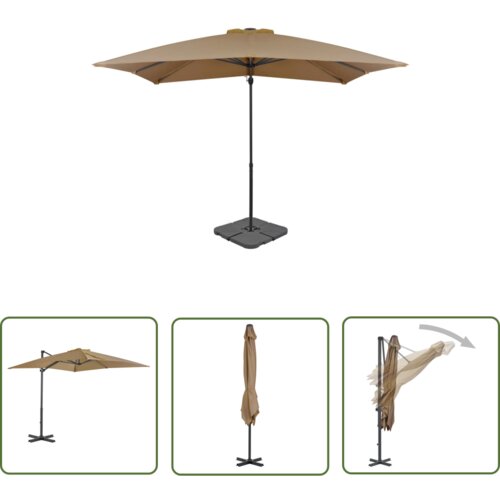  The Living Store Zunanji senčnik s prenosnim podstavkom taupe - Senčnik, (21743313) Cene