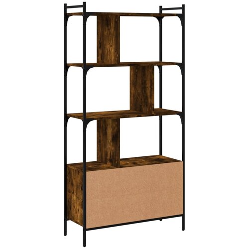  Regal za knjige s vratima boja hrasta 76,5x30x154,5 cm drveni Slike