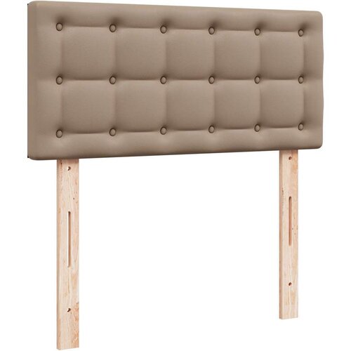 VidaXL okvir kreveta s madracem cappuccina 80x200 cm umjetna koža Slike