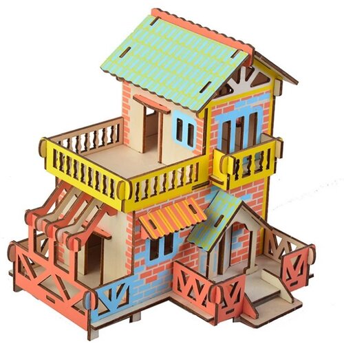  3d eko drvena puzzle - SEOSKA KUĆA Slike