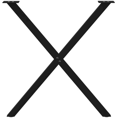 VidaXL Noge blagovaonski stol X-oblika 2 kom crne 70x(72-73) cm čelik Slike