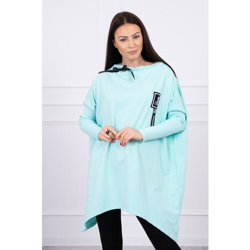 Kesi Oversize sweatshirt with asymmetrical sides mint Cene