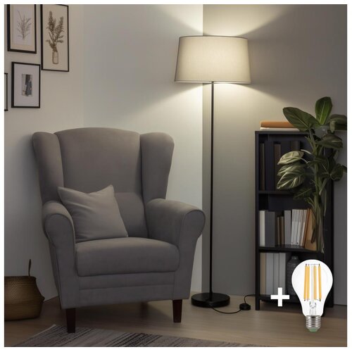  Brilagi - LED stojeća lampa CERIA 1xE27/40W/230V prečnik 45 cm siva/crna Cene