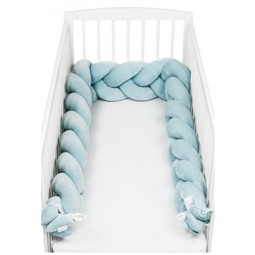 SuperMami Ogradica pletenica velur 300 cm, mint-patina Slike