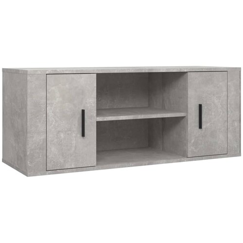 Maison Chic TV omarica - TV stojalo - Televizijska omarica betonsko siva 100x35x40 cm inženirski les, (21699379) Slike