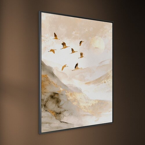 Styler Tiskana slika s okvirom 60x80 cm Golden Peaks II &amp;ndash; Slike