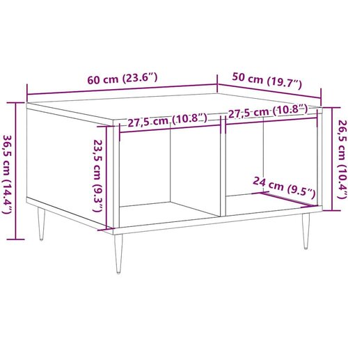  za kavu Artisan hrast 60x50x36 5 cm izrađeno drvo Slike