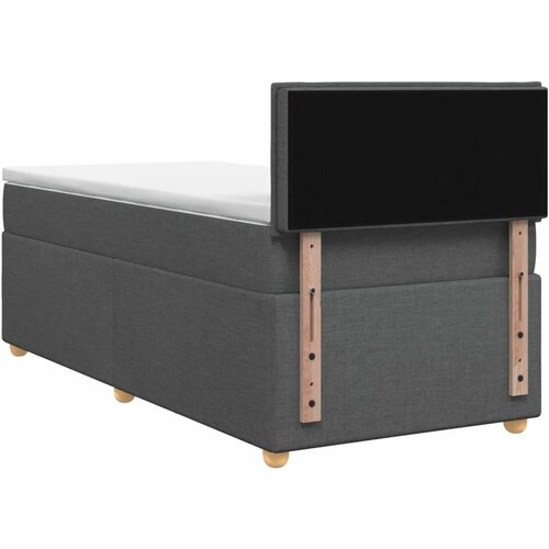  Krevet s box springom madracem i LED-om Tamnosiva 90 x 190 cm - Tamnosiva jedna veličina Dizajn linija Slike