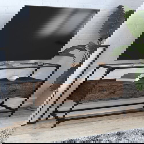 VidaXL TV ormarić sa staklenom povr&amp;scaron;inom boja hrasta 98x35x51 cm drvo Slike