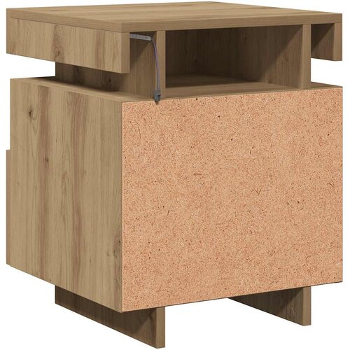  Noćni ormarići s LED svjetlima 2 kom Artisan hrast 40x39x48,5cm Slike