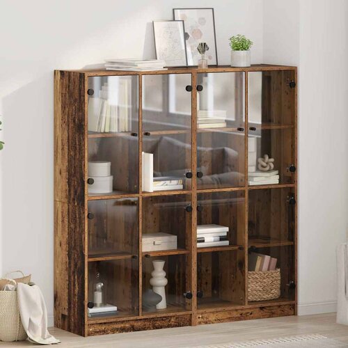 vidaXL Visok predalnik 2 pcs Star les 136 x 37 x 142 cm Cene