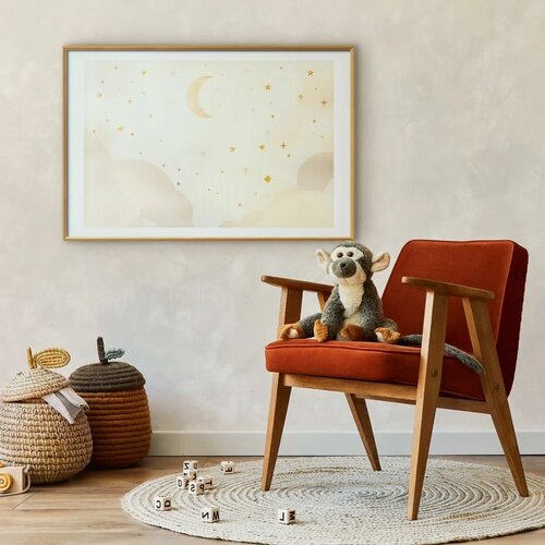  Plakat - Starry Night 90x60 Zlatni okvir s margom Slike