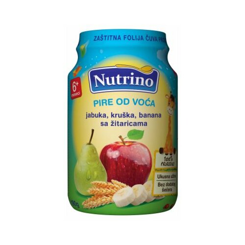 Nutrino pire od voća jabuka, kruška i banana sa žitaricama 190g Slike
