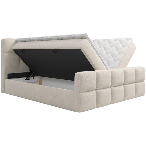XORA POSTELJA Z VZMETNICO 160 cm x 200 cm , tekstil bež Slike
