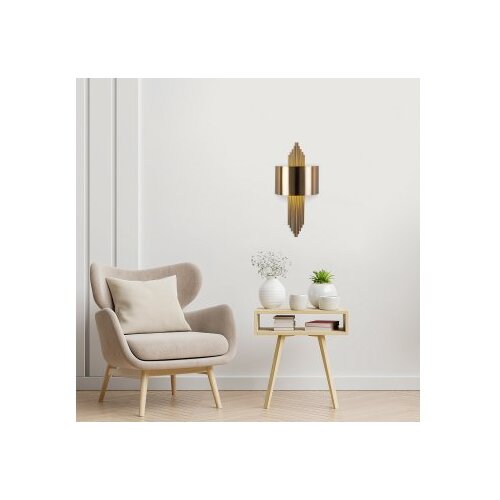 Opviq Zidna lampa VINT vintage/ zlatno, metal, 35 x 10 x 22 cm, ukupna dimenzija 75 x 10 x 22 cm, E27 40 W, 619 - A Slike