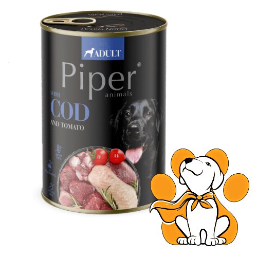 Piper Dog Cod Fish 400g, Vlažna Hrana Za Pse Sa Bakalarom Za Zdravu Kožu i Dlaku Cene
