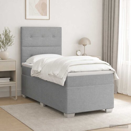  Boxspring krevet s madracem Svjetlosiva Jjedan Tkanina Cene